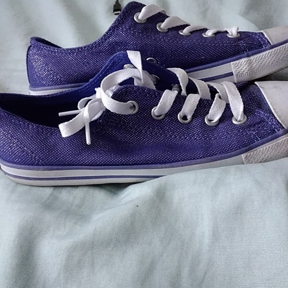 purple sparkle converse shoes